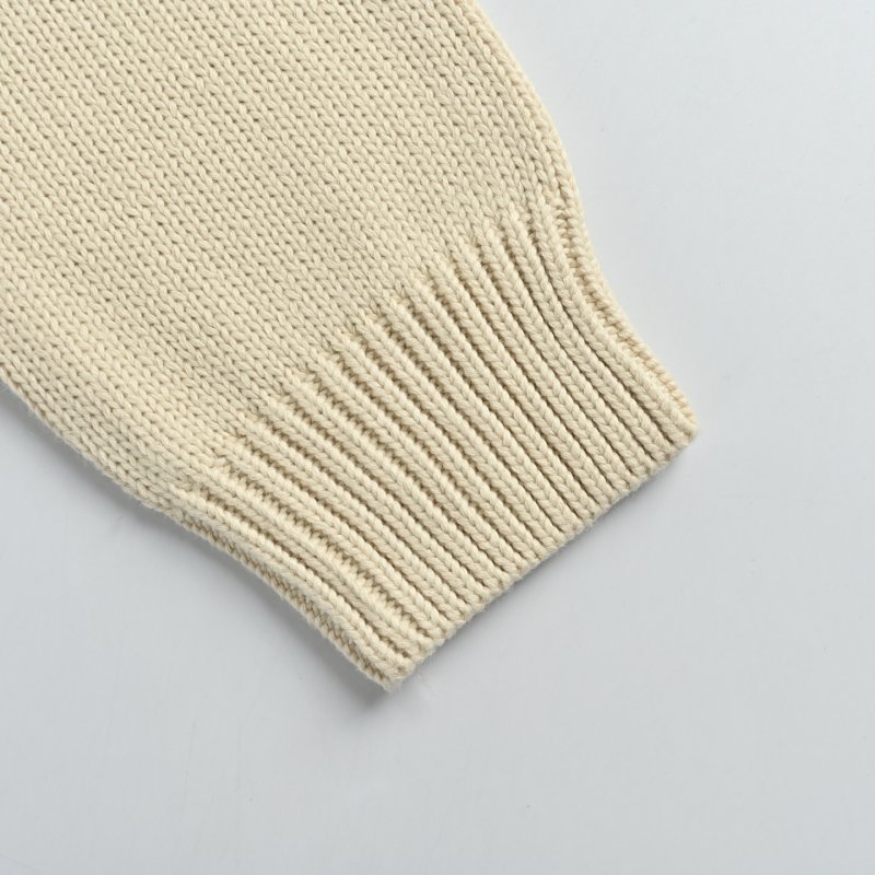 Cream & Royal Blue Stripe Cardigan with Embroidered Logo view