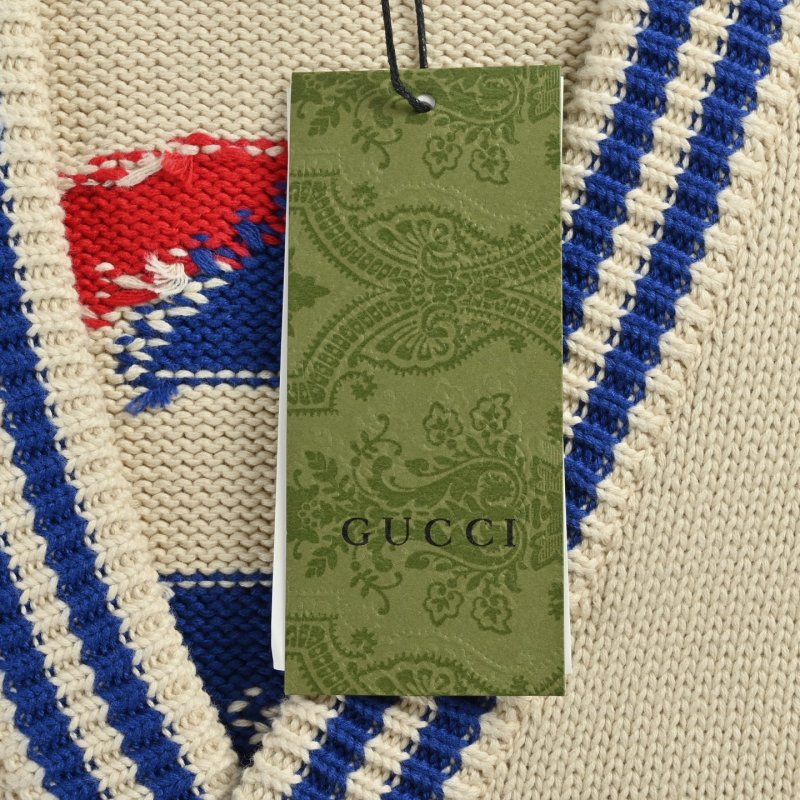 Cream & Royal Blue Stripe Cardigan with Embroidered Logo view