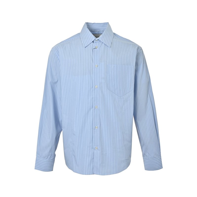 Light Blue Striped Button-Up Shirt view