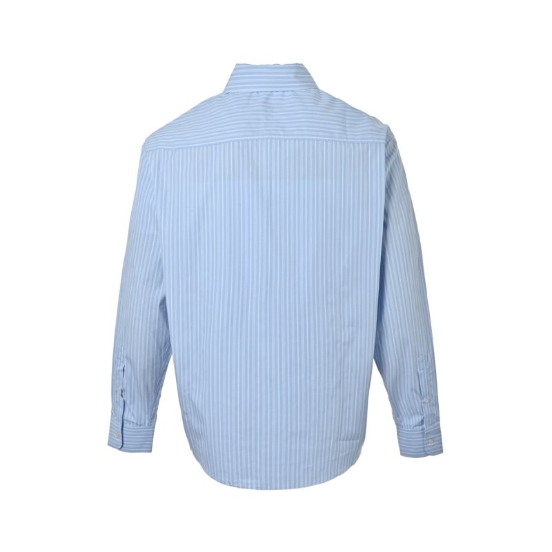 Light Blue Striped Button-Up Shirt view