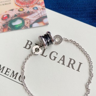 Bvlgari B.Zero1 Black Ceramic Silver Chain Bracelet view 5