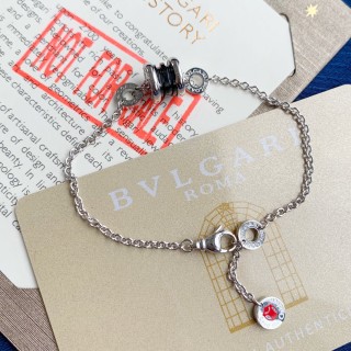 Bvlgari B.Zero1 Black Ceramic Silver Chain Bracelet view 6