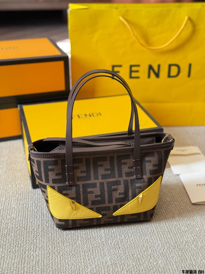 Fendi Vintage Monster Eye Tote Bag Yellow view