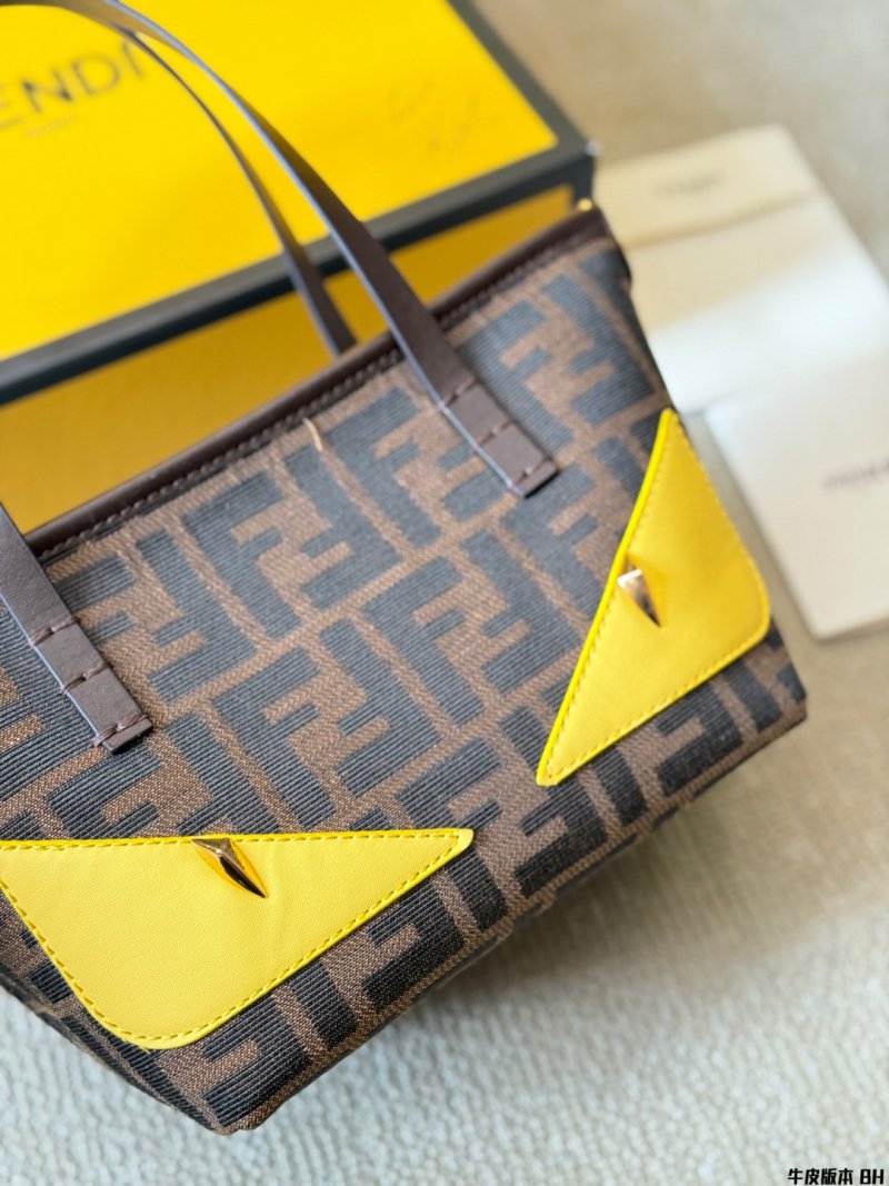 Fendi Vintage Monster Eye Tote Bag Yellow view
