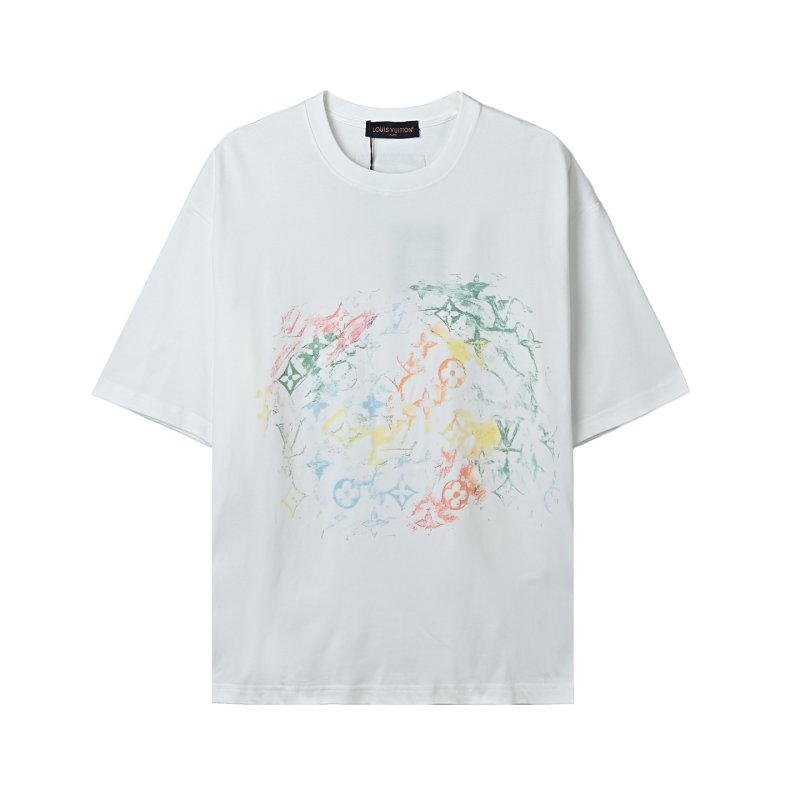 Cream Oversized Graphic Print T-Shirt with Colorful Art Design view