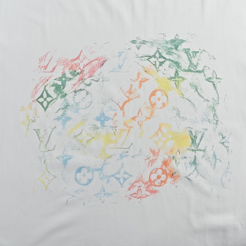 Cream Oversized Graphic Print T-Shirt with Colorful Art Design view