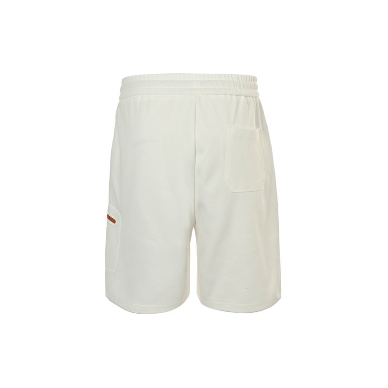 White Casual Shorts with Embroidered Details view