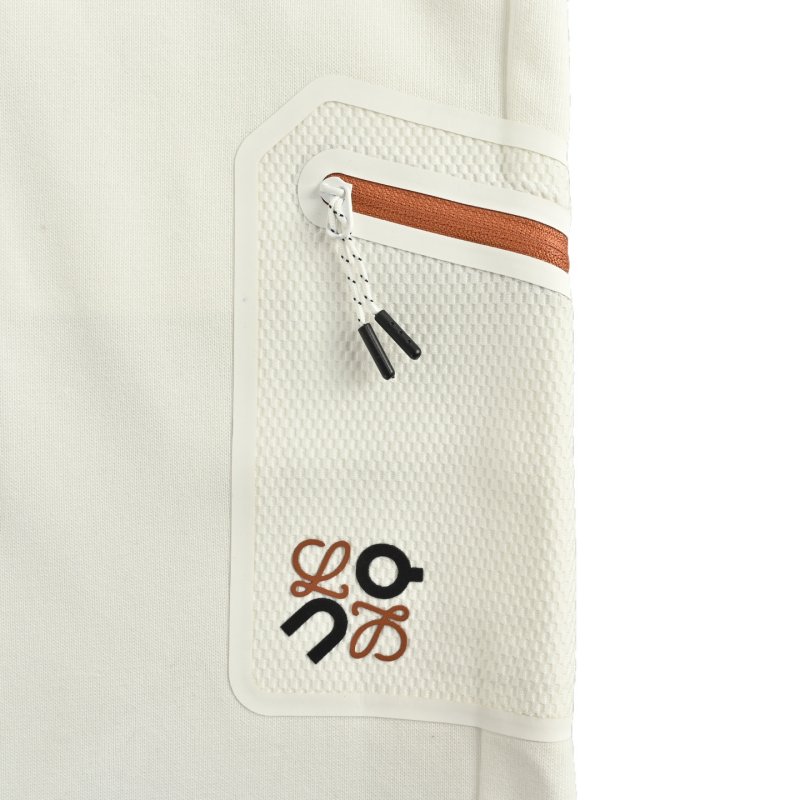 White Casual Shorts with Embroidered Details view