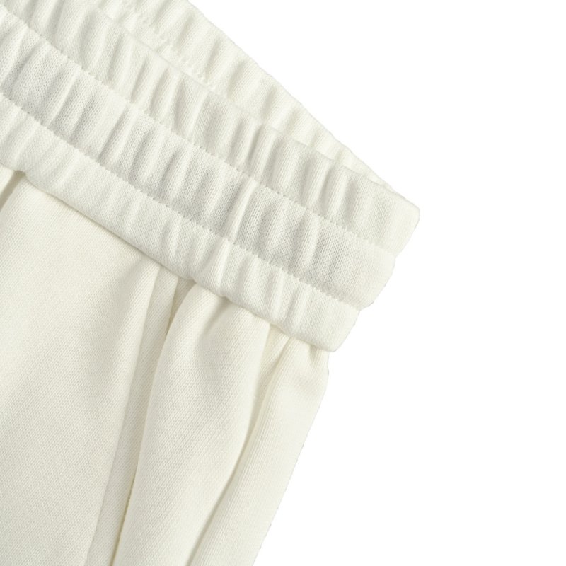 White Casual Shorts with Embroidered Details view