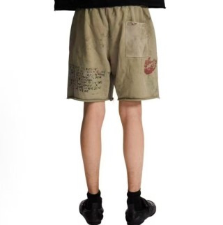 Essentials Vintage Graphic Beige Shorts view 2