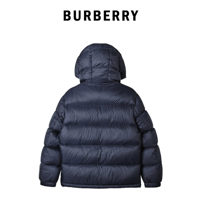 Purple & Black Colorblock Puffer Down Jacket view