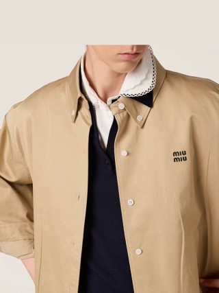 Burberry Beige Cotton Overshirt Jacket view 2