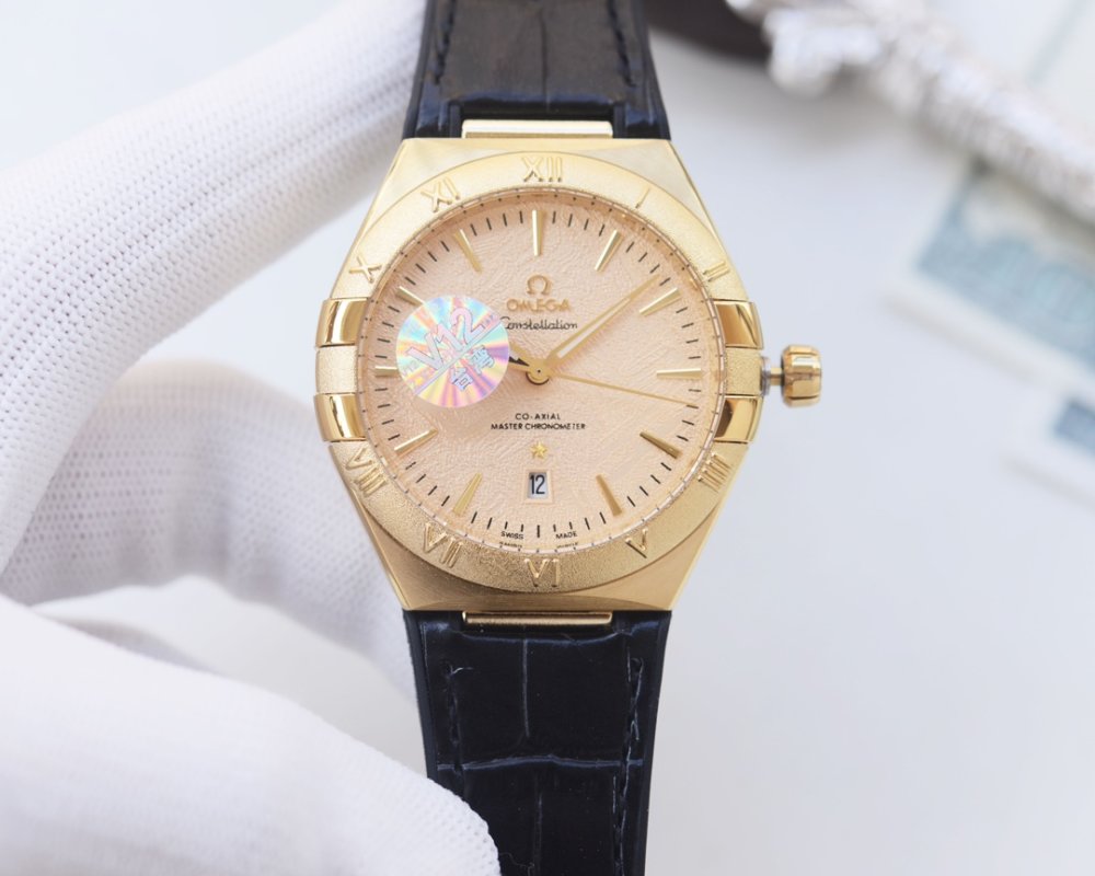 Omega Constellation Meteorite Dial Gold Mechanical Watch 41mm