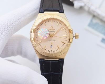Omega Constellation Meteorite Dial Gold Mechanical Watch 41mm view 1