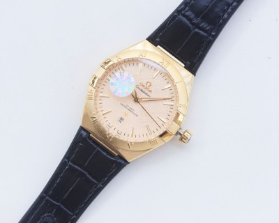 Omega Constellation Meteorite Dial Gold Mechanical Watch 41mm view 3