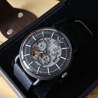 Emporio Armani AR60028 Skeleton Automatic Watch Black view 2