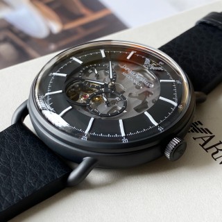 Emporio Armani AR60028 Skeleton Automatic Watch Black view 4