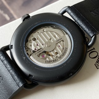Emporio Armani AR60028 Skeleton Automatic Watch Black view 5