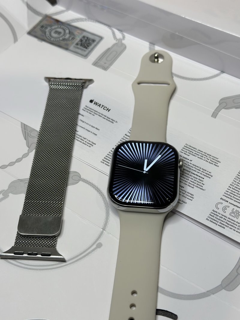 Apple Watch Series 10 46mm Titanium Silver UA Replica view