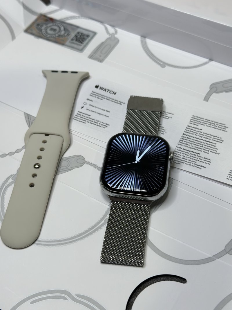 Apple Watch Series 10 46mm Titanium Silver UA Replica view
