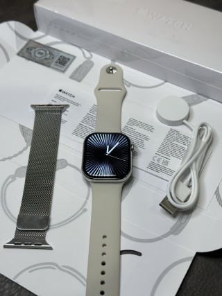Apple Watch Series 10 46mm Titanium Silver UA Replica view 9