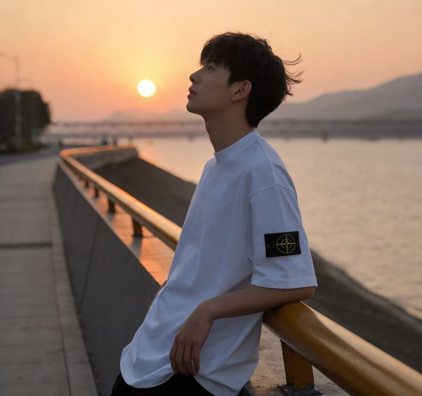 Stone Island White Classic Crew Neck T-Shirt view