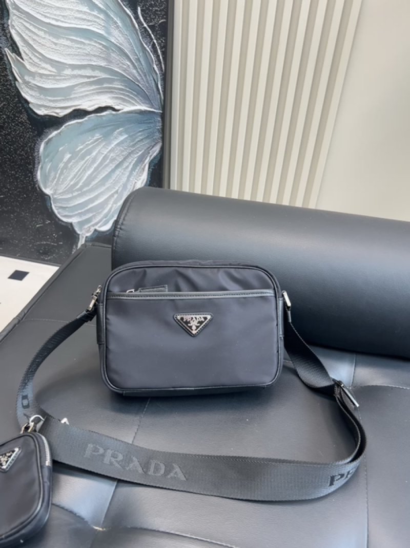 Prada Nylon Shoulder Bag Black