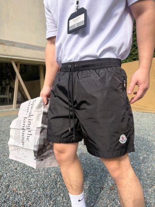 Moncler Black Nylon Drawstring Shorts view 1