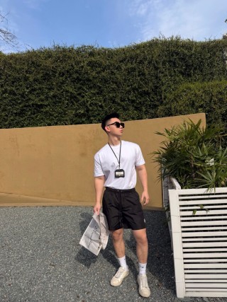 Moncler Black Nylon Drawstring Shorts view 6