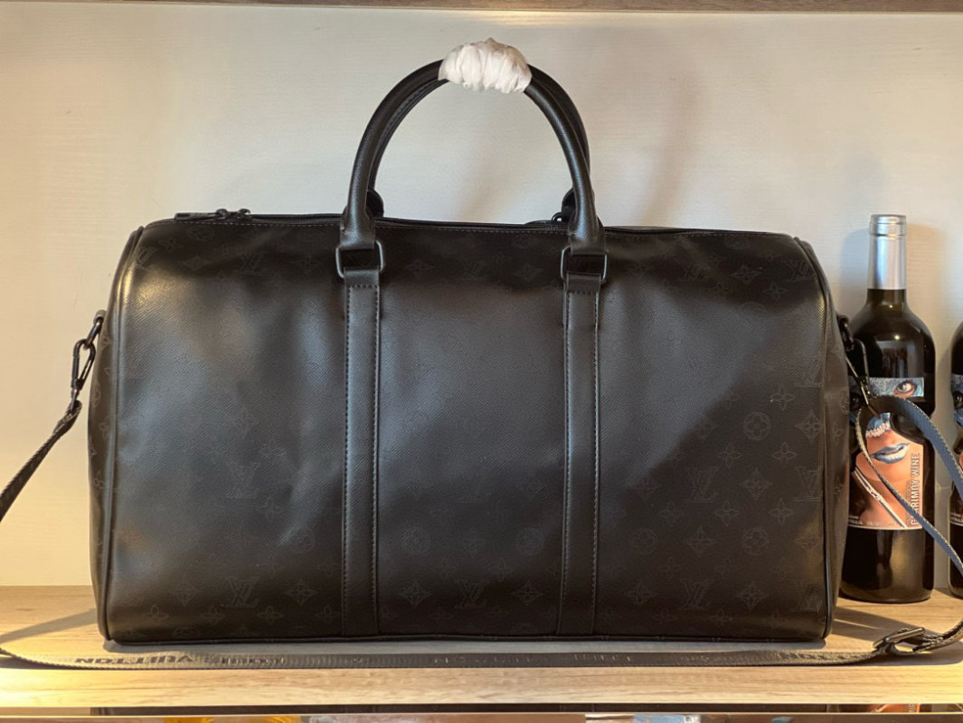 Louis Vuitton Keepall 50 Black Laser Embossed Travel Bag view