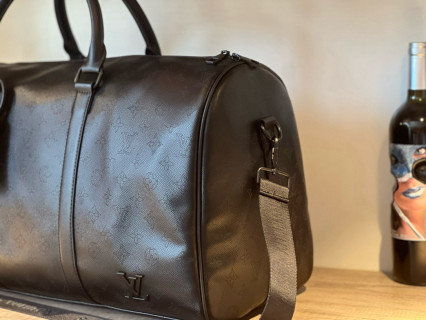Louis Vuitton Keepall 50 Black Laser Embossed Travel Bag view 6