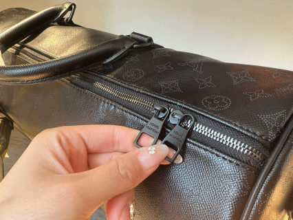 Louis Vuitton Keepall 50 Black Laser Embossed Travel Bag view 7