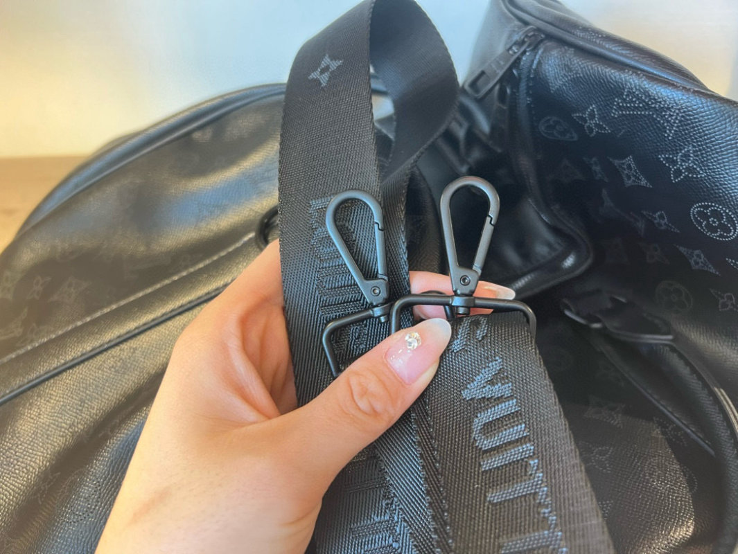 Louis Vuitton Keepall 50 Black Laser Embossed Travel Bag view