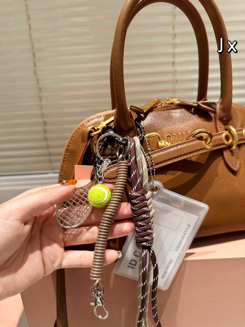 Miu Miu Shell Brown Leather Top Handle Bag view