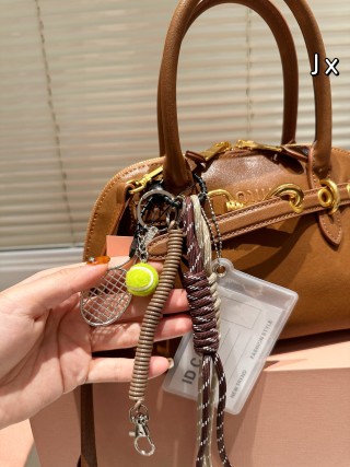 Miu Miu Shell Brown Leather Top Handle Bag view 2