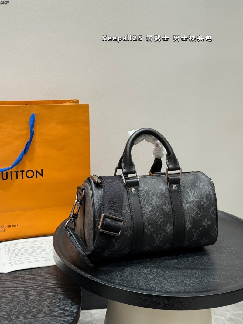Louis Vuitton Keepall 25 Black Monogram Duffel Bag