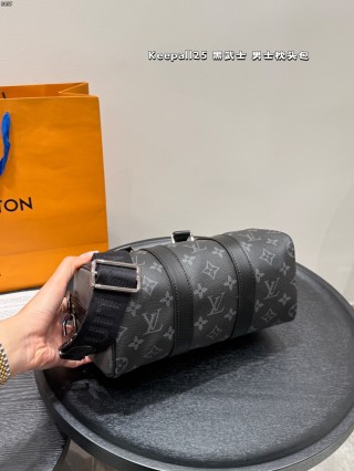 Louis Vuitton Keepall 25 Black Monogram Duffel Bag view 4