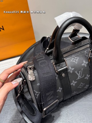 Louis Vuitton Keepall 25 Black Monogram Duffel Bag view 6
