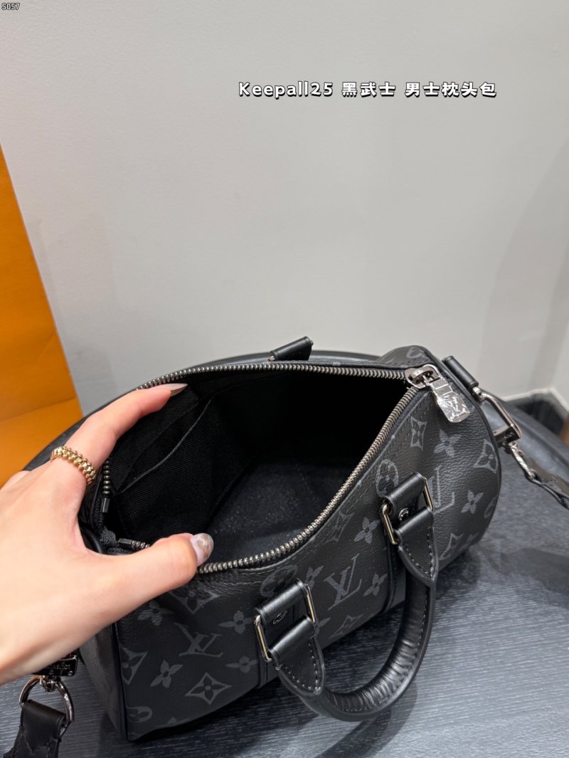 Louis Vuitton Keepall 25 Black Monogram Duffel Bag view