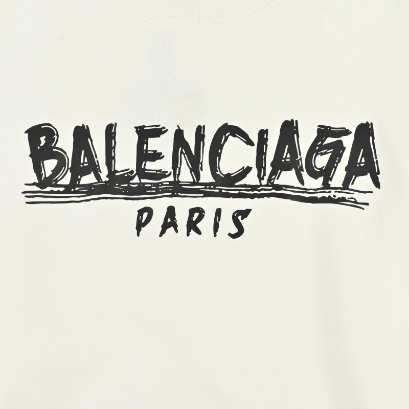 Balenciaga Paris Logo Cream Hoodie view