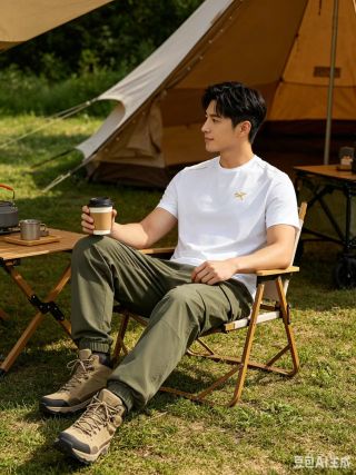Arcteryx White Short Sleeve T-Shirt with Gold Logo view 4