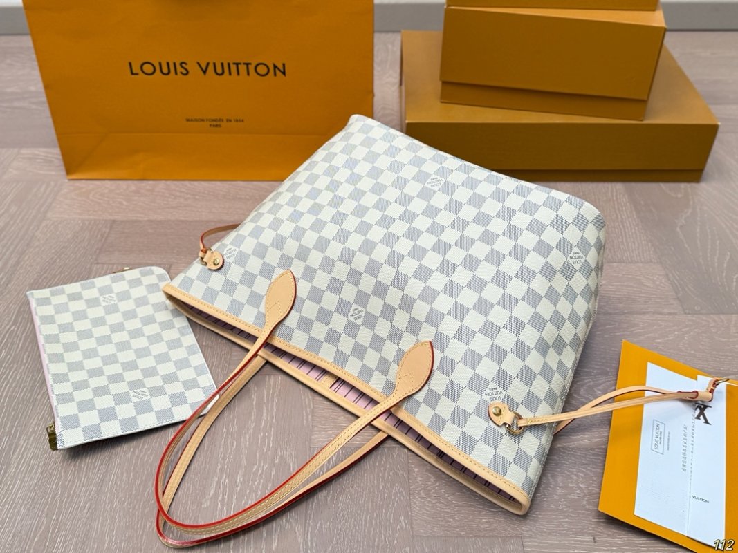 Louis Vuitton Neverfull Damier Azur Tote Bag view