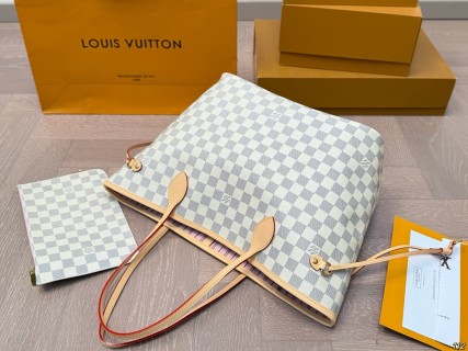 Louis Vuitton Neverfull Damier Azur Tote Bag view 7