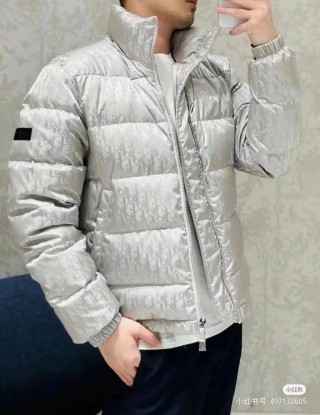 White Quilted Puffer Down Jacket view 4