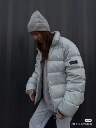 White Quilted Puffer Down Jacket view 6