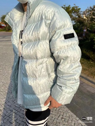 White Quilted Puffer Down Jacket view 9