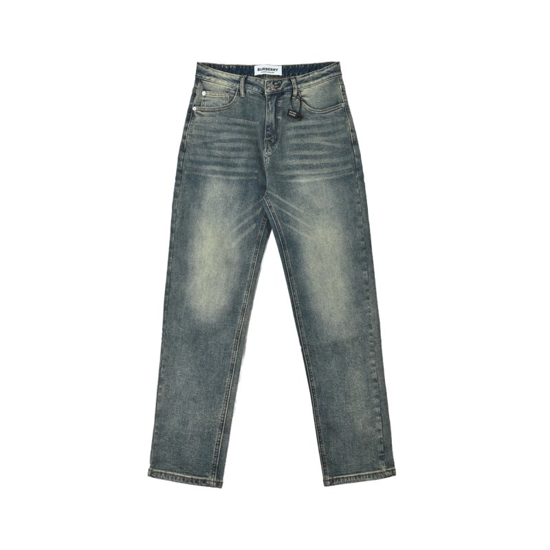 Light Wash Vintage-Inspired Jeans with Logo Pocket view
