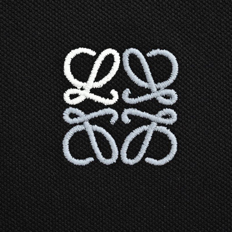 Black Embroidered Logo Polo Shirt with Contrast Trim view