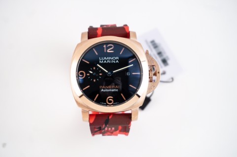 Panerai Luminor Marina Automatic Rose Gold Black Dial view 5