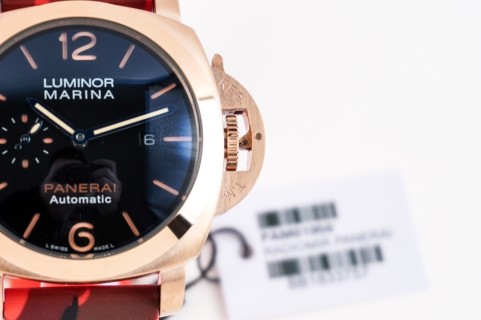 Panerai Luminor Marina Automatic Rose Gold Black Dial view 6